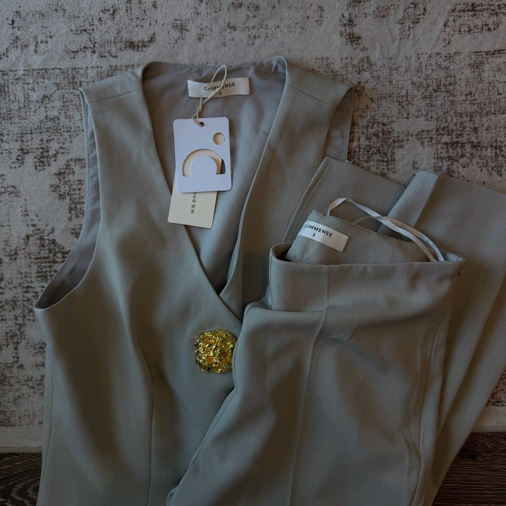 NWT Commense Button Split Sleeveless Pants Set - … - image 4